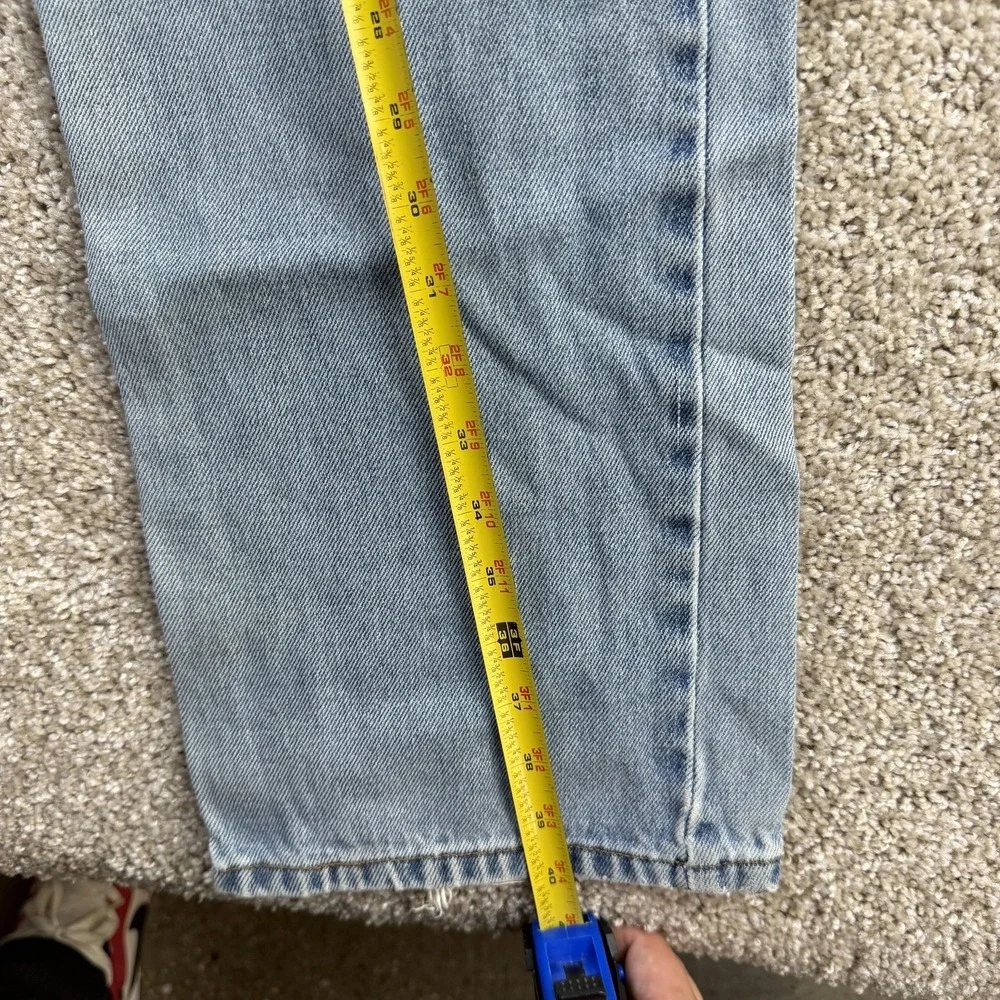 Y2K Levis 505 Jeans Mens 36x32 Light Wash Blue Denim Regular Straight Casual